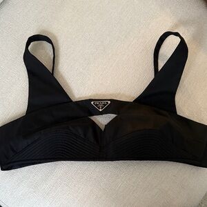 Prada Black Triangle Bralette